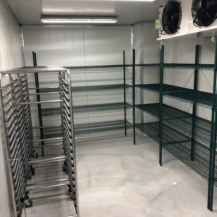 Hotel Metal Shelves in Cold Room — Australia — Astra Panels