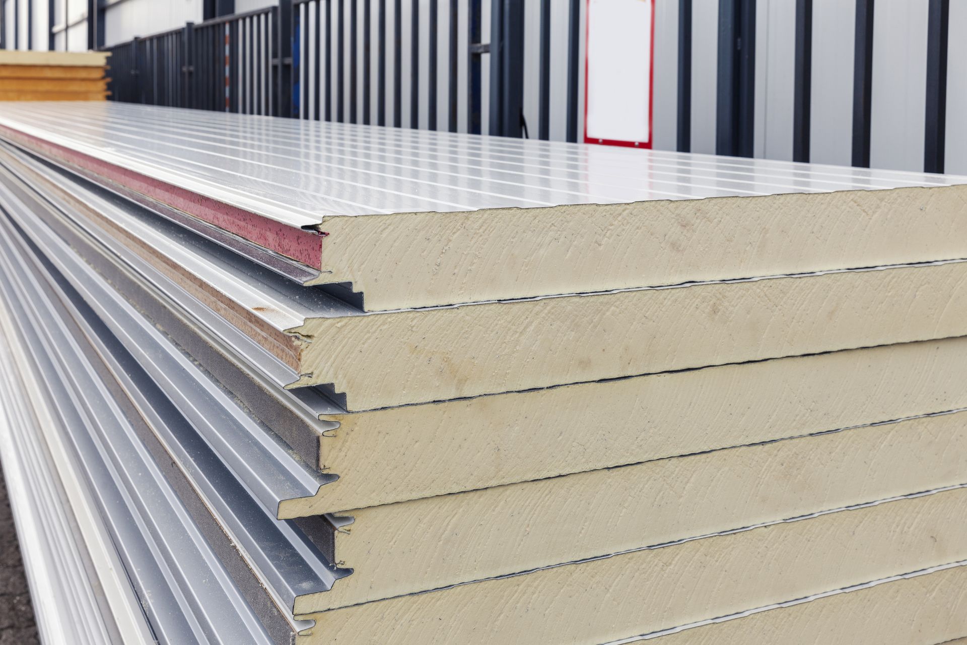 Stack of metal sheets.