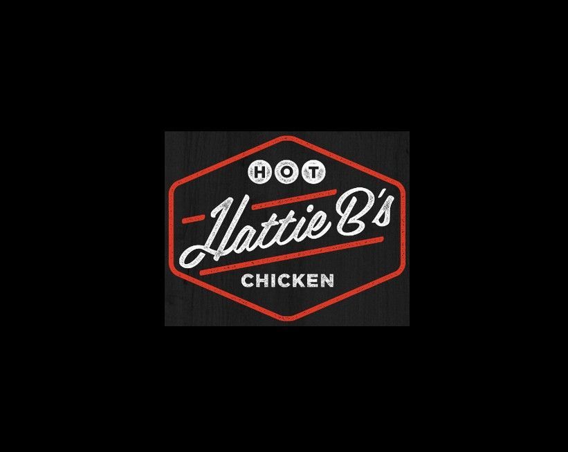 Hattie B's Chicken logo:  featuring a hexagon shape with the words 