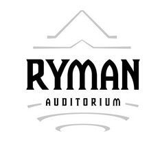 Logo for Ryman Auditorium, a music venue. Features the name 