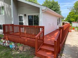 white house with clean deck