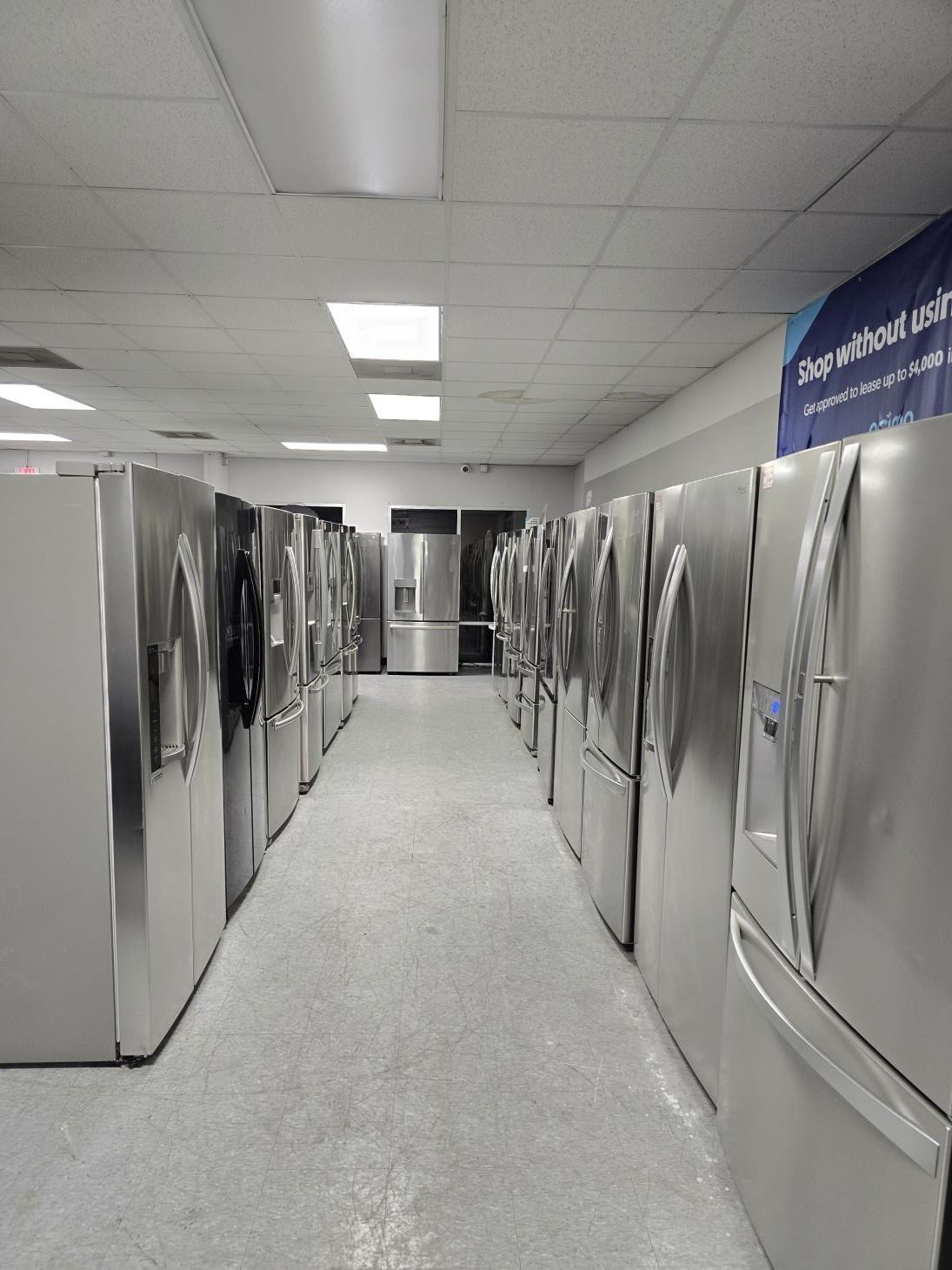 A room filled with a variety of household appliances.