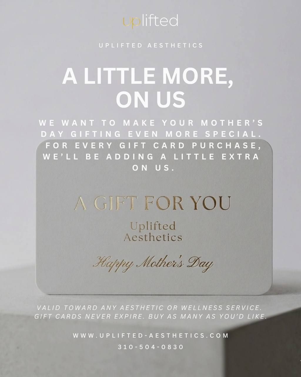 A picture of a flower with the words Mother's Day Special 