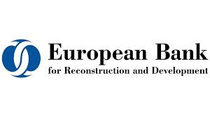 European Bank for Reconstruction and Development logo in blue and black on a white background