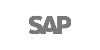 The gray SAP logo featuring the company name in a bold, sans-serif font centered on a white background.