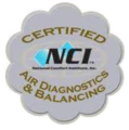 Certified NCI Air Diagnostics & Balancing badge logo