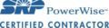SAP PowerWise Certified logo with blue-and-gray text and green leaf icon