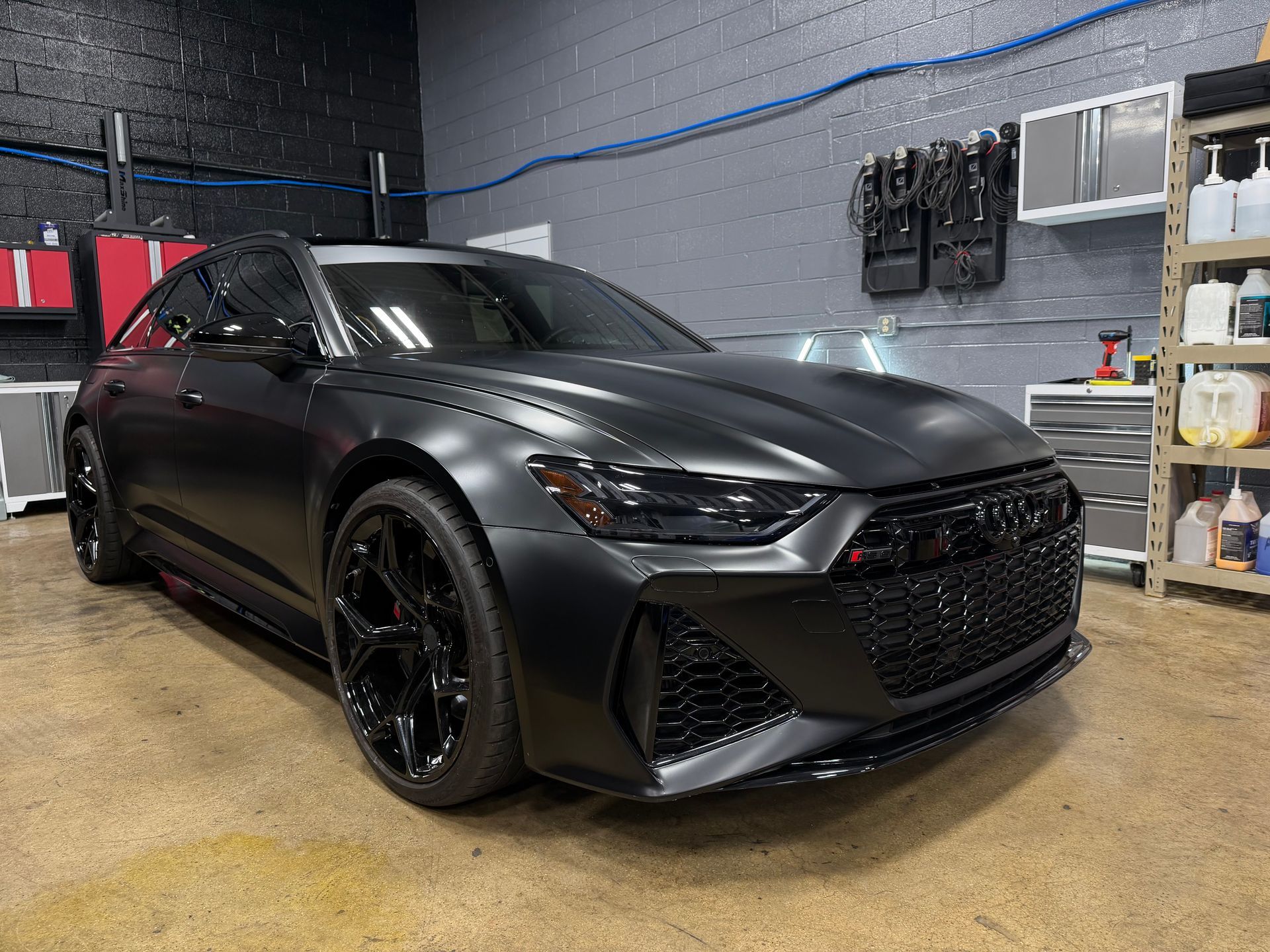 2024 Audi RS6 full matte PPF LLumar Stratos tint JJ’s Detailing Orland Park