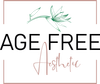 Ein Logo für altersfreie Ästhetik mit einem Kolibri und Blättern.