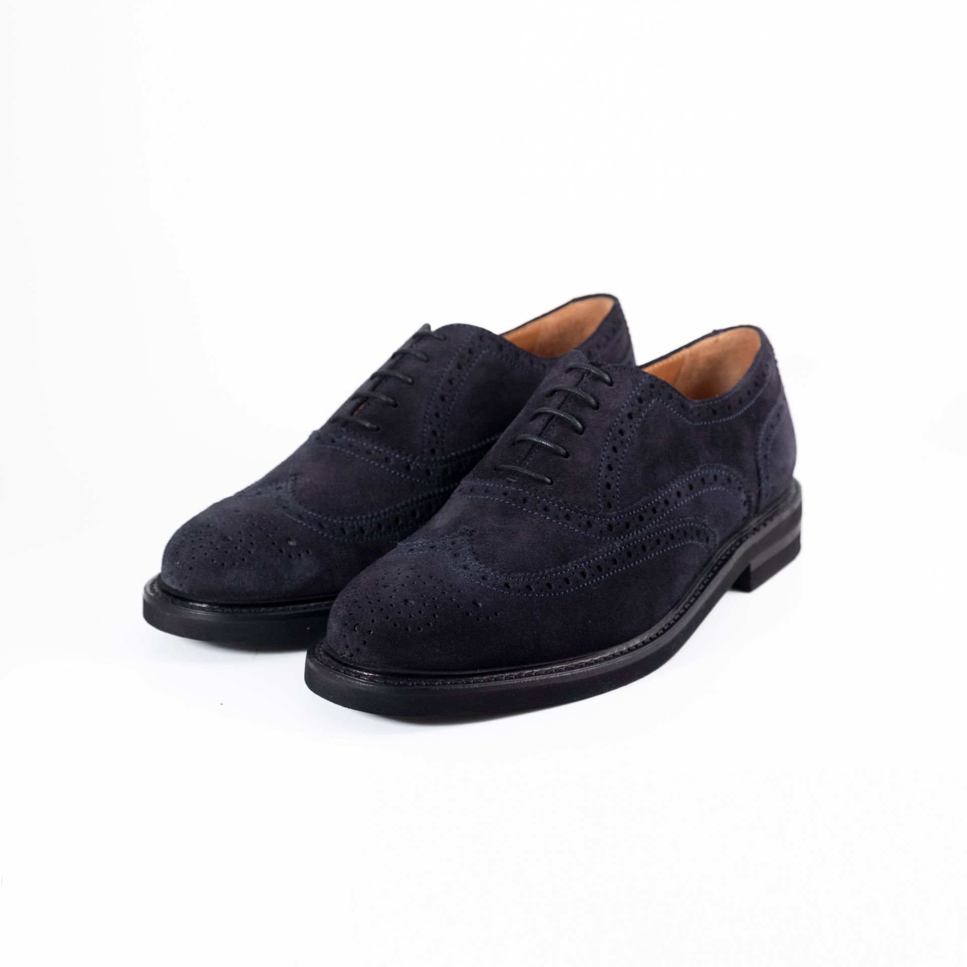 BERWICK oxford      camoscio blu ,fondo xl