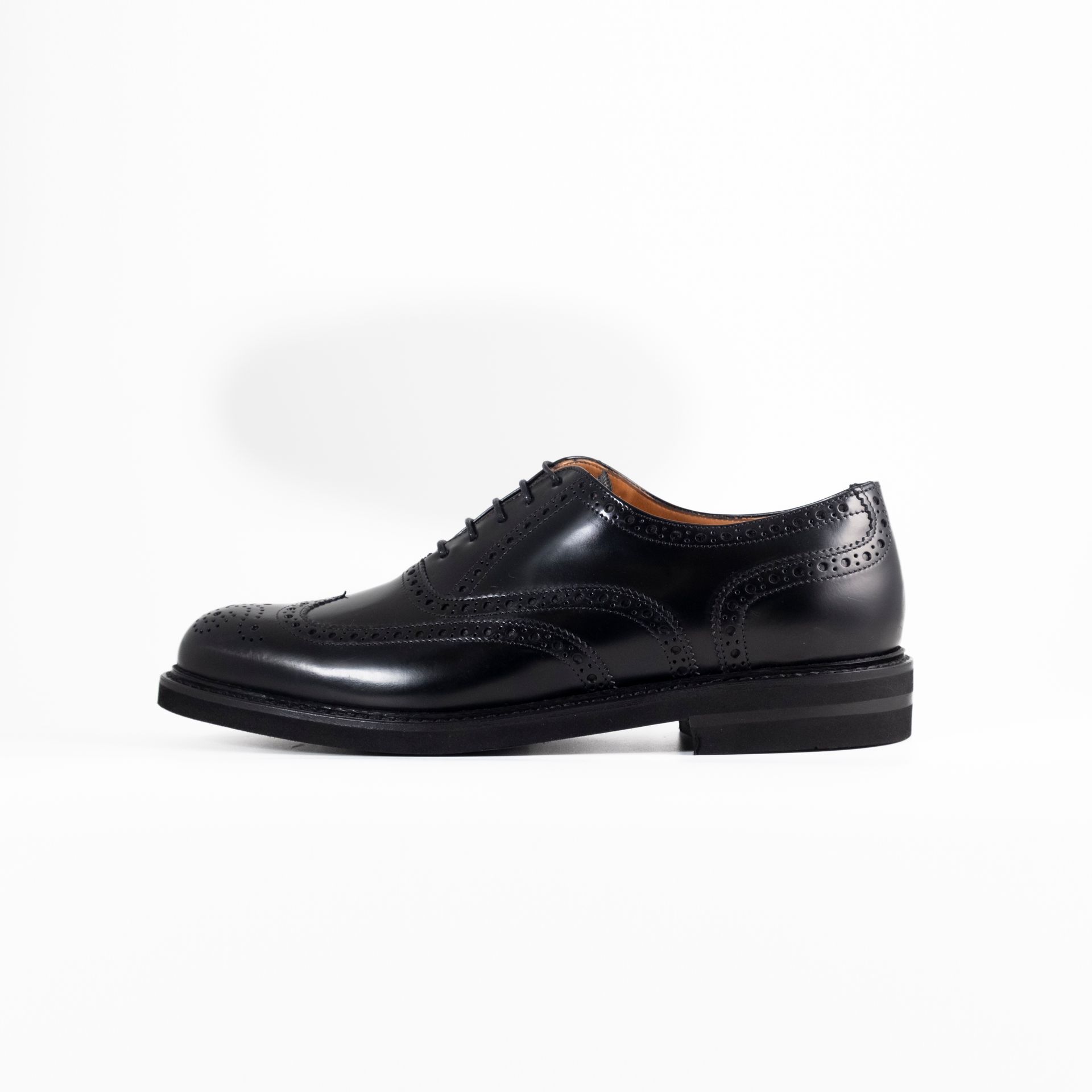 BERWICK  oxford        spazzolato nero , fondo xl
