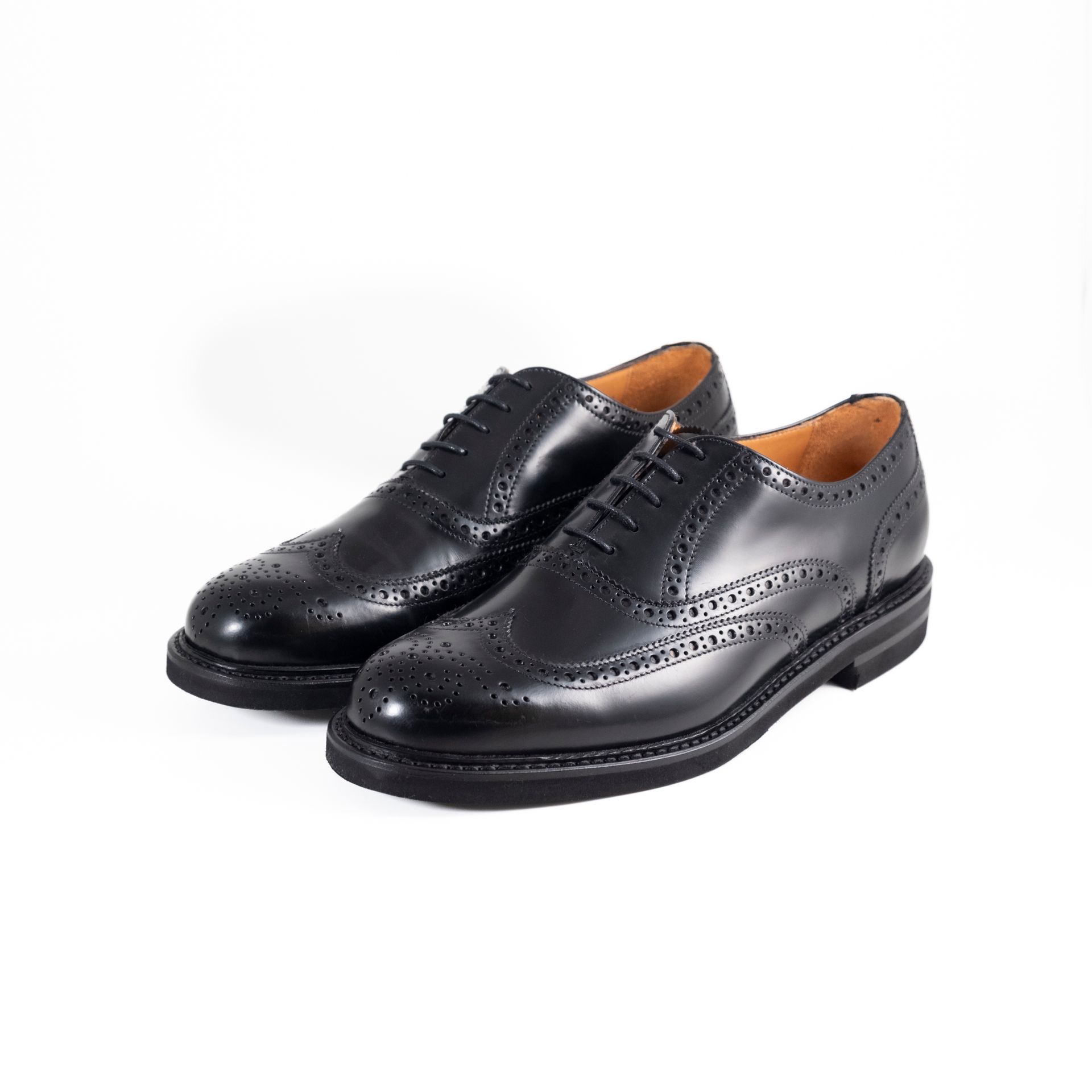 BERWICK  oxford        spazzolato nero , fondo xl