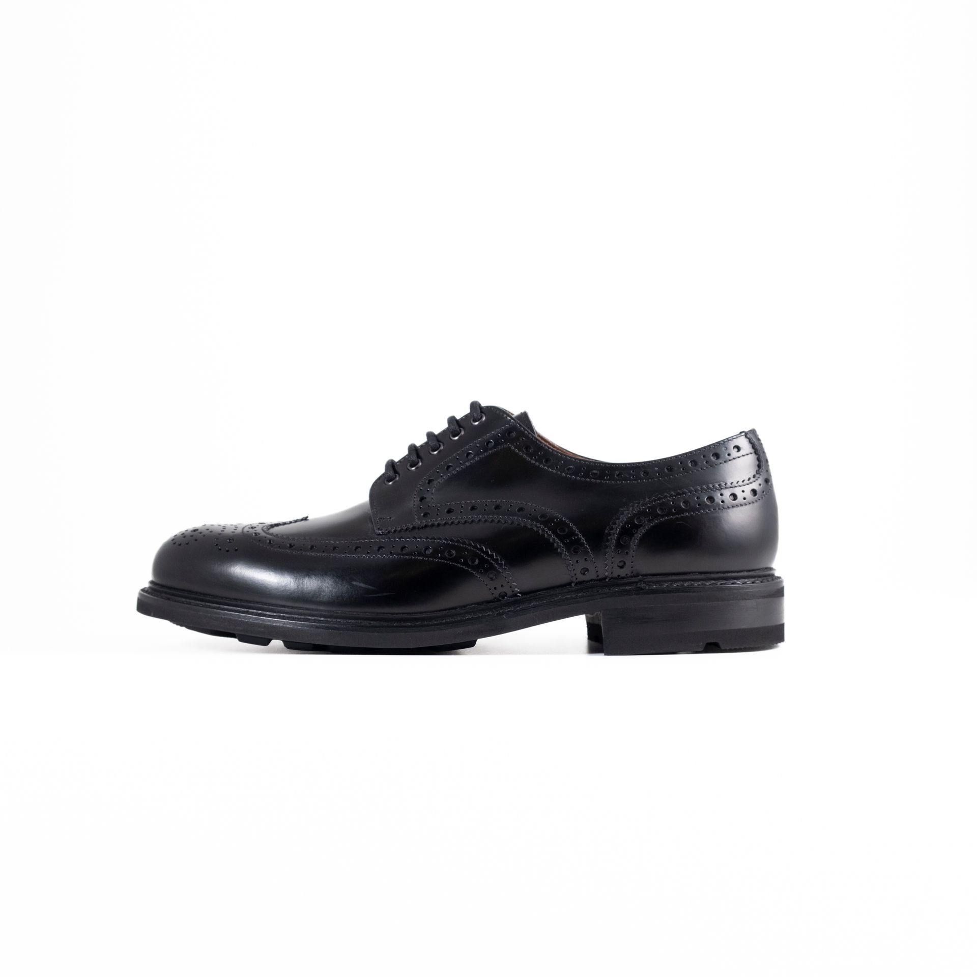 BERWICK derby     oxford spazzolato nero , fondo xl
