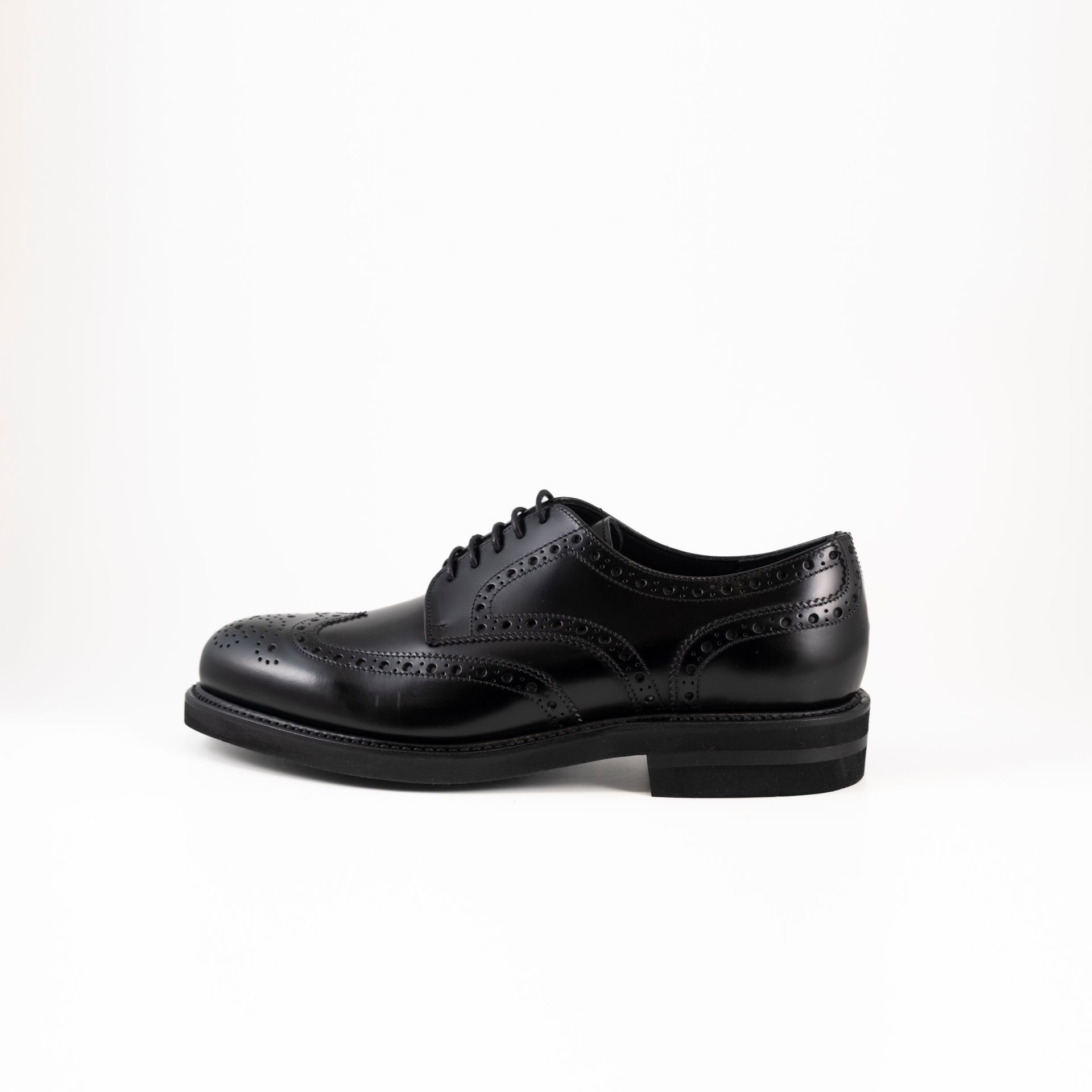 BERWICK derby     oxford spazzolato nero sfoderato , fondo xl