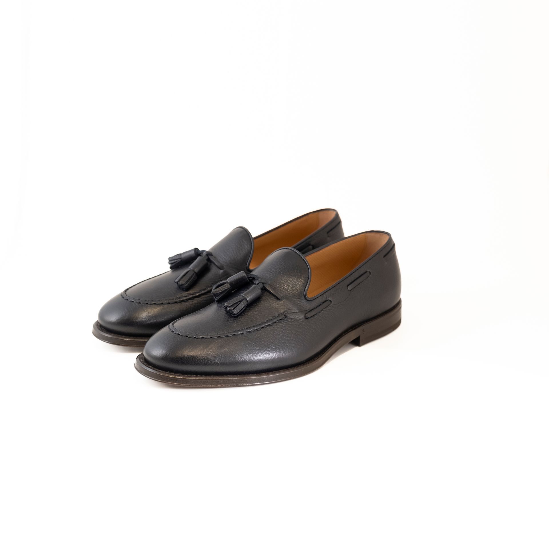 HENDERSON TASSEL LOAFERS cervo blu, fondo cuoio