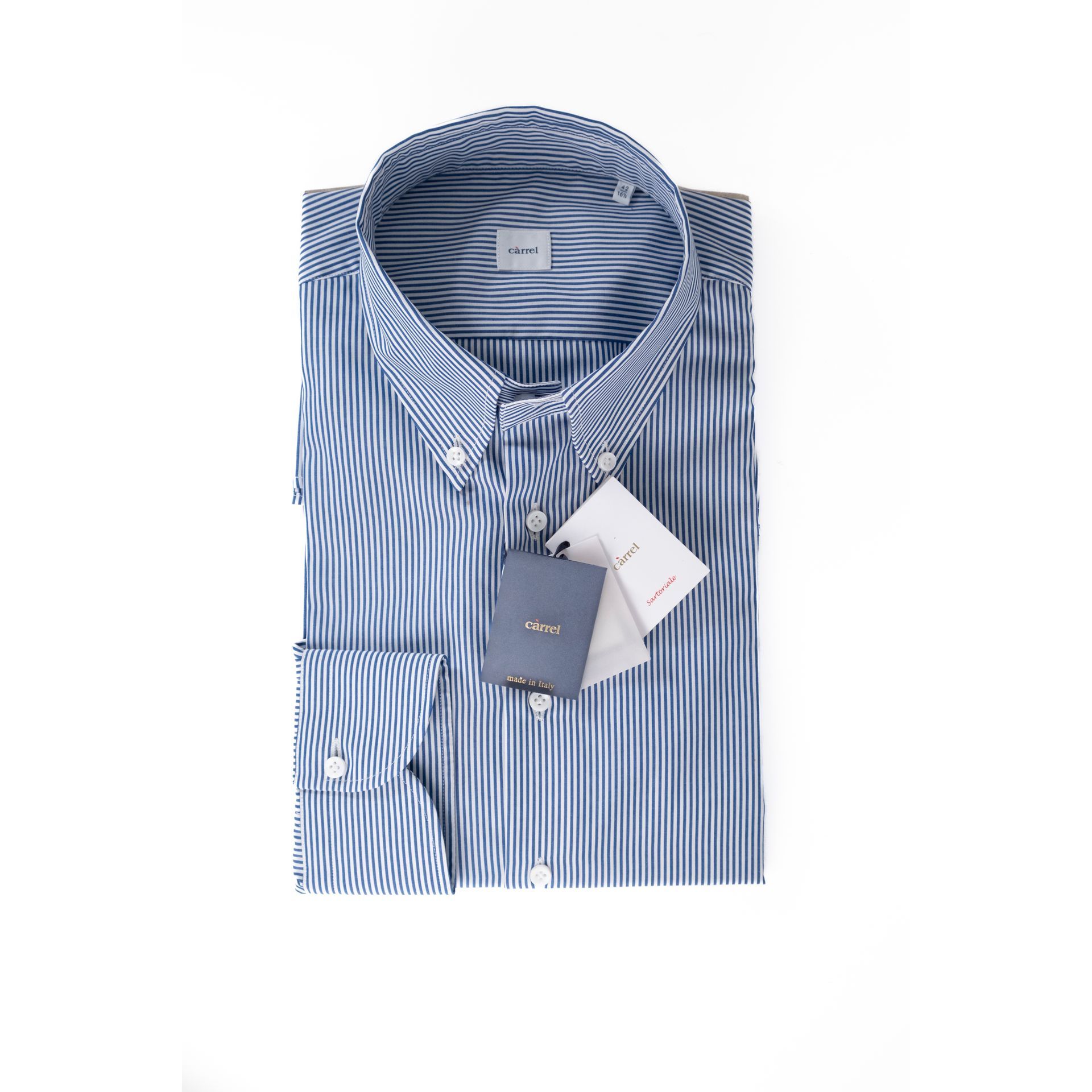 CARRELL Camicia Botton Down , bianco blu