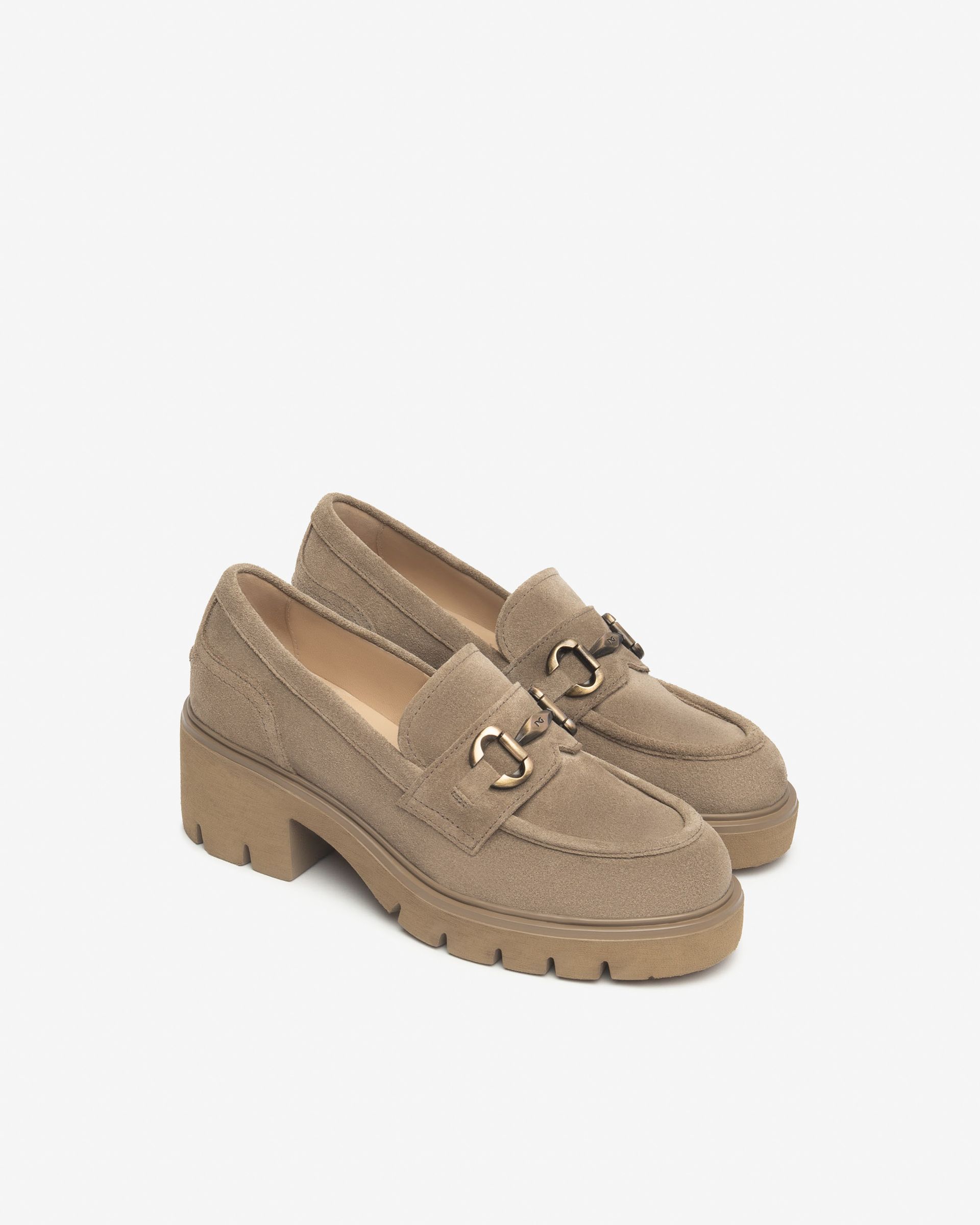 NERO GIARDINI mok , camoscio beige
