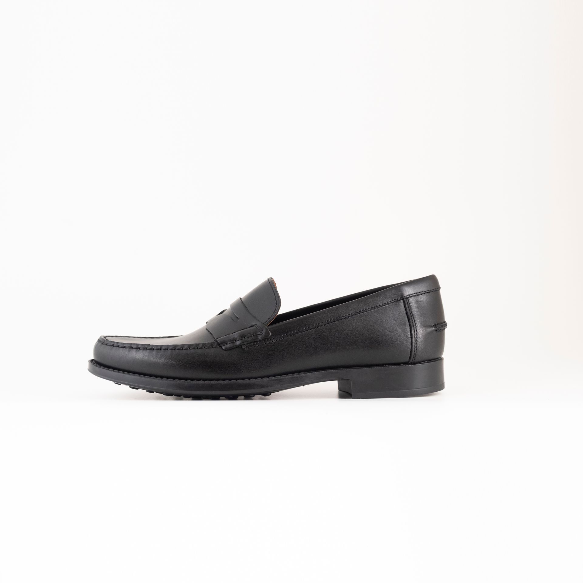LE MOC mocassino     pelle nero ,fondo gomma