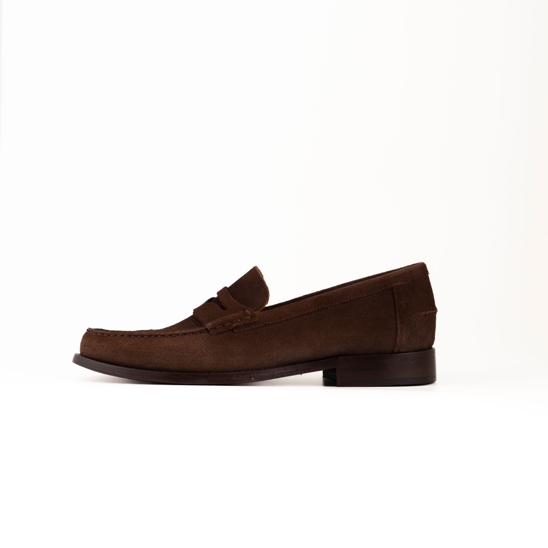 LE MOC mocassino      camoscio moro , fondo cuoio