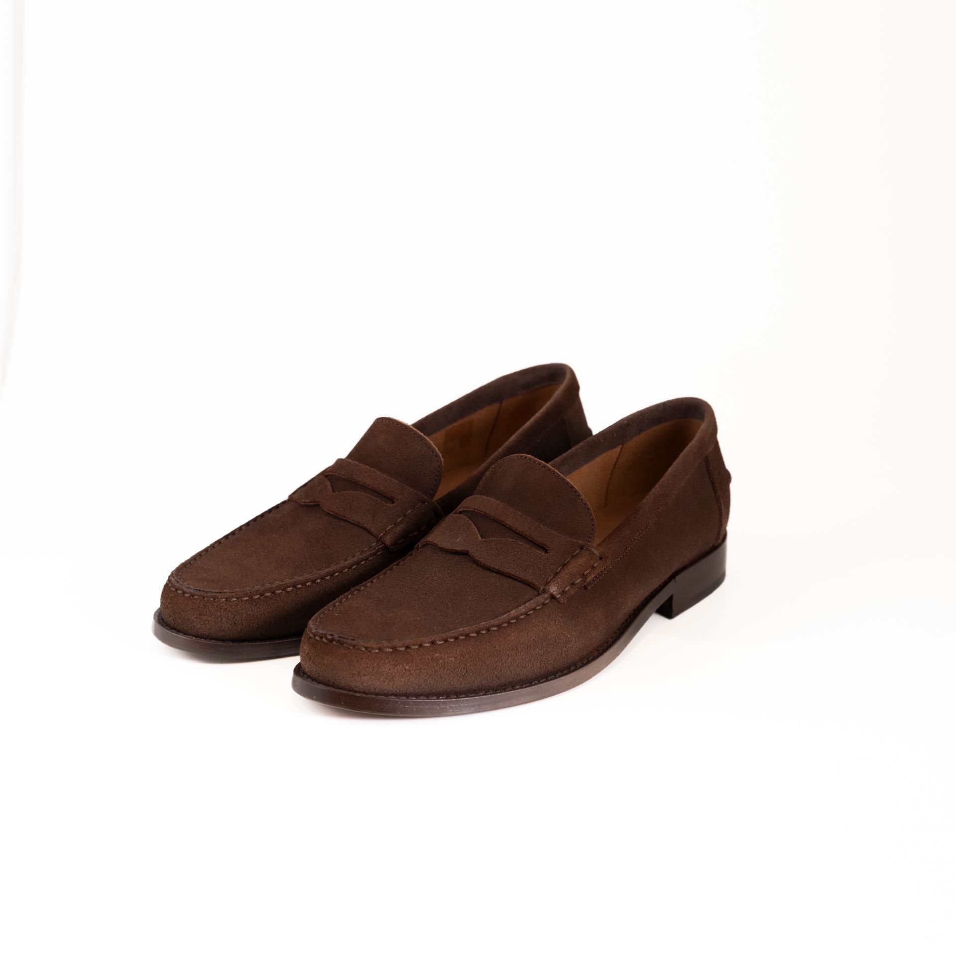 LE MOC mocassino      camoscio moro , fondo cuoio