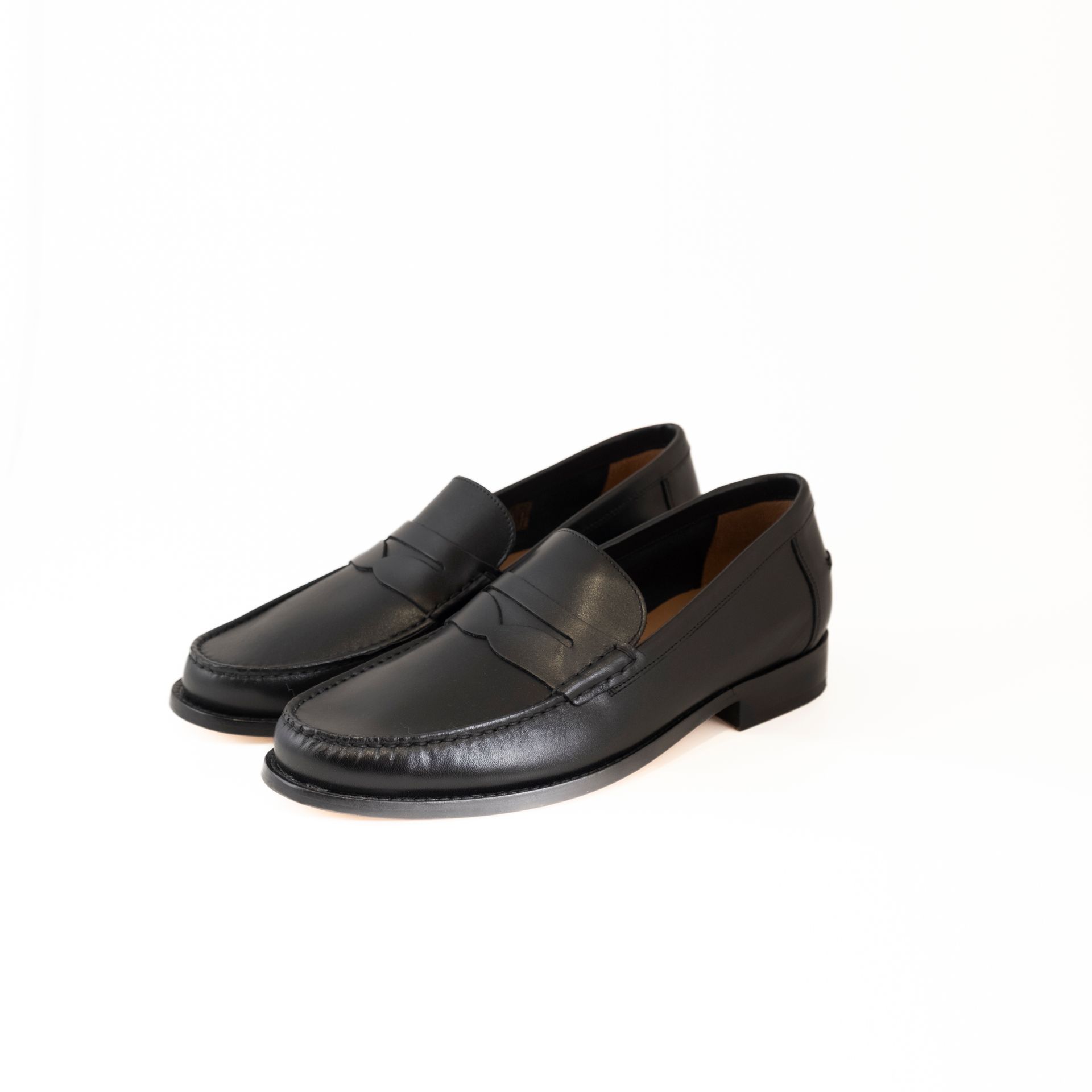 LE MOC mocassino     pelle nero , fondo cuoio