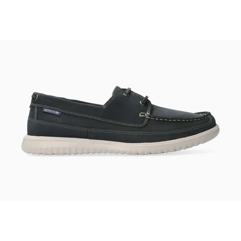 MEPHISTO boat lacci trevis , nabuk blu