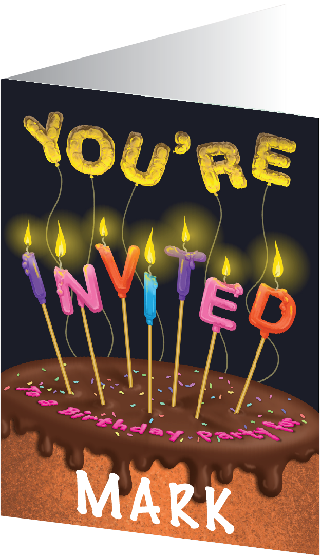 Custom printed birthday card with personalized design