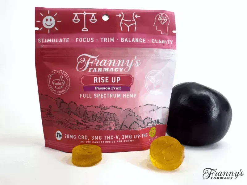 Franny's Farmacy Rise Up Full Spectrum vegan gluten free CBD gummies