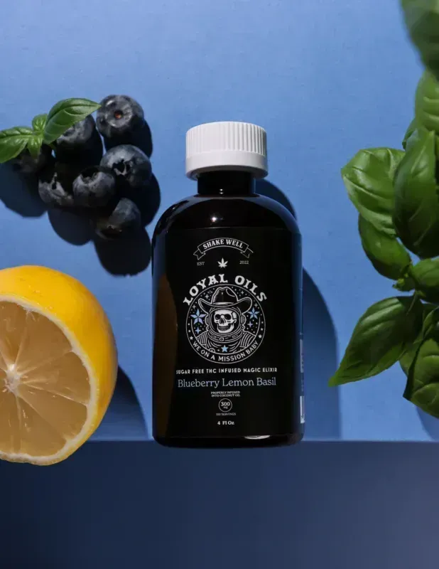 Blueberry Lemon Basil Loyal Oils THC infused syrup