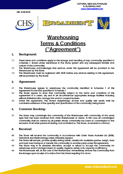 Warehouse Agreement