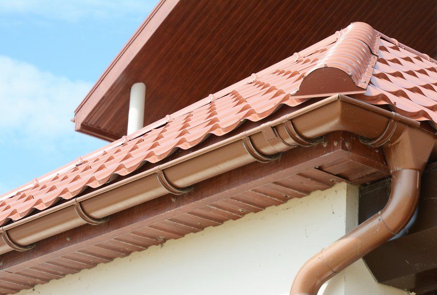 house with brown gutter