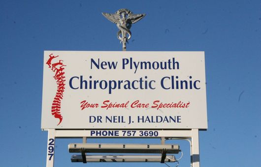 A chiropractors sign in New Plymouth