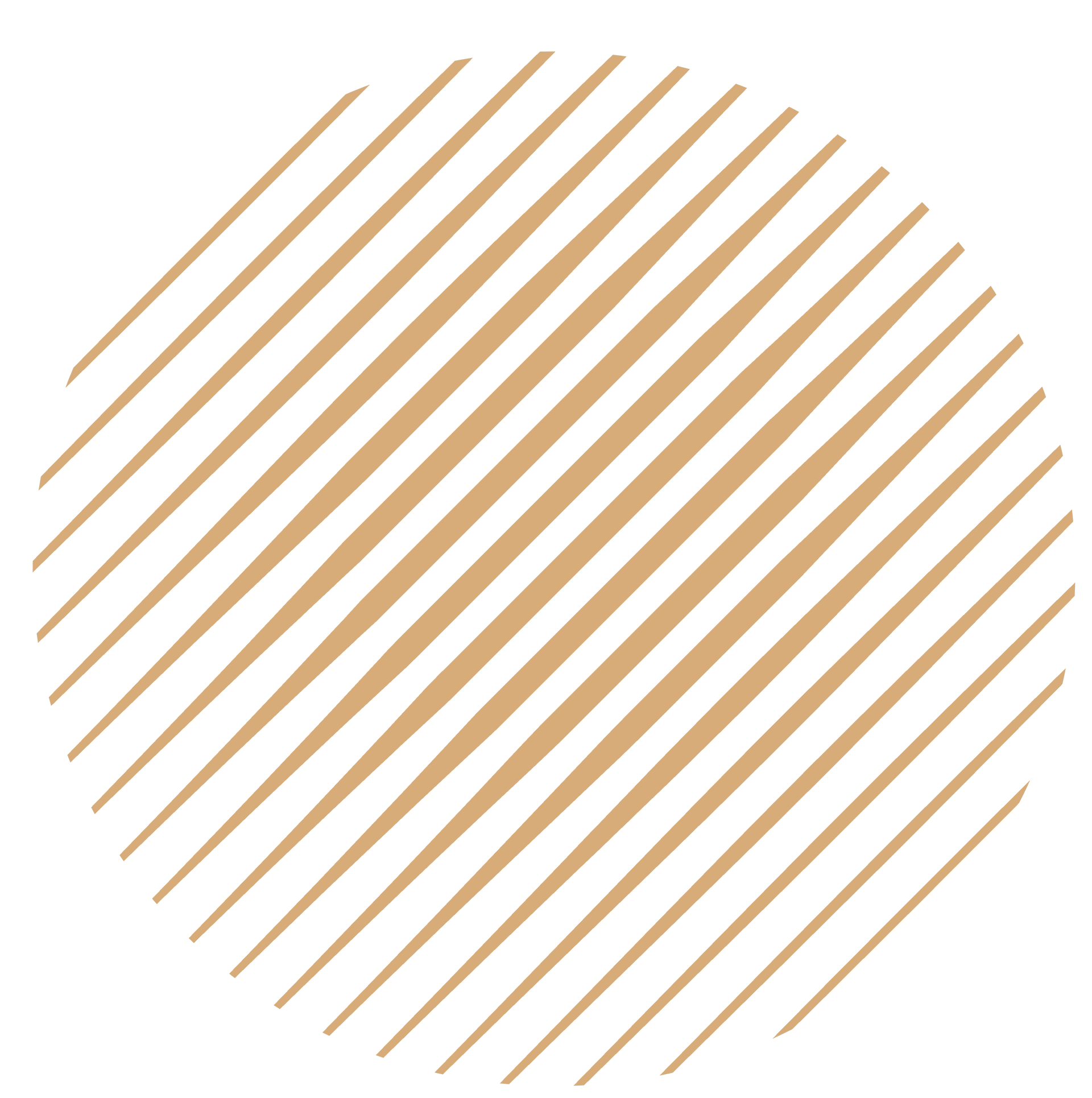 Tan diagonal lines within a tan circle.