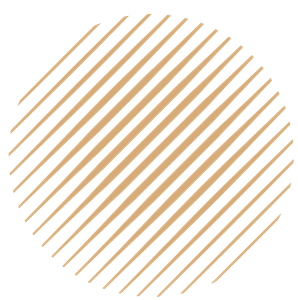 Tan diagonal lines within a tan circle.
