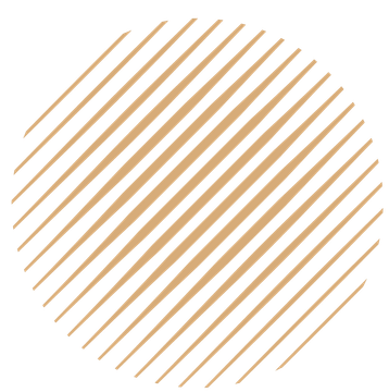 Tan diagonal lines within a tan circle.