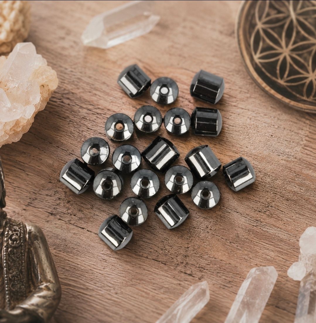 Hematite beads 'Ton' - Bag of 20 beads 0.6 cm