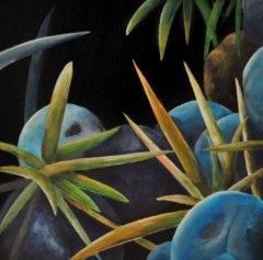 Schilderij - Common myrtle (incl. lijst) / Carine's Creaties