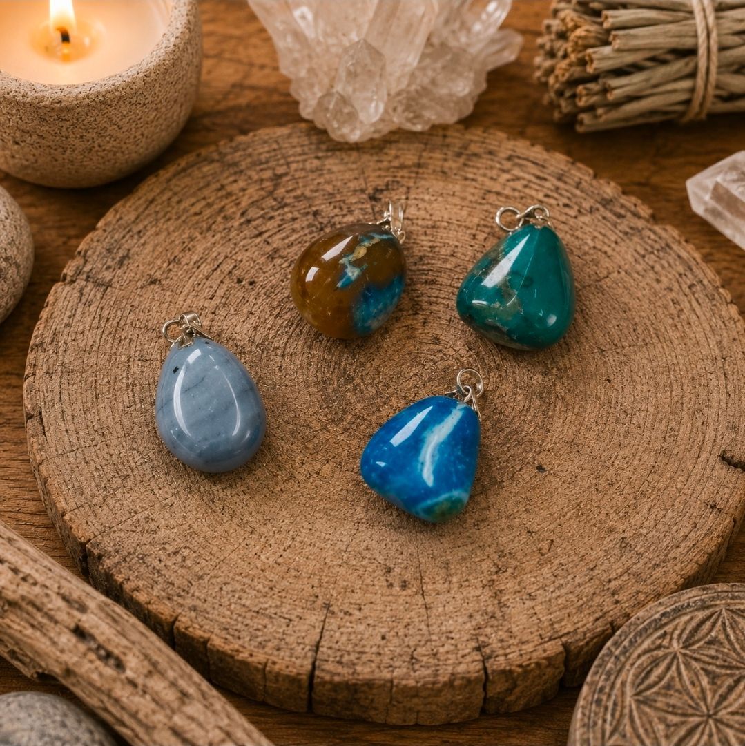 Agaat Blauw Hanger