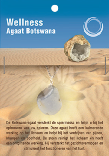 Agaat Botswana Gezondheidshanger + Ketting