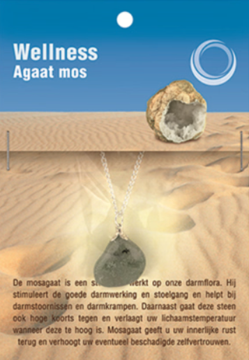 Agaat Mos Gezondheidshanger + Ketting