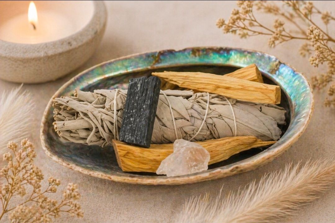 Albalone Smudge Schelp - Set