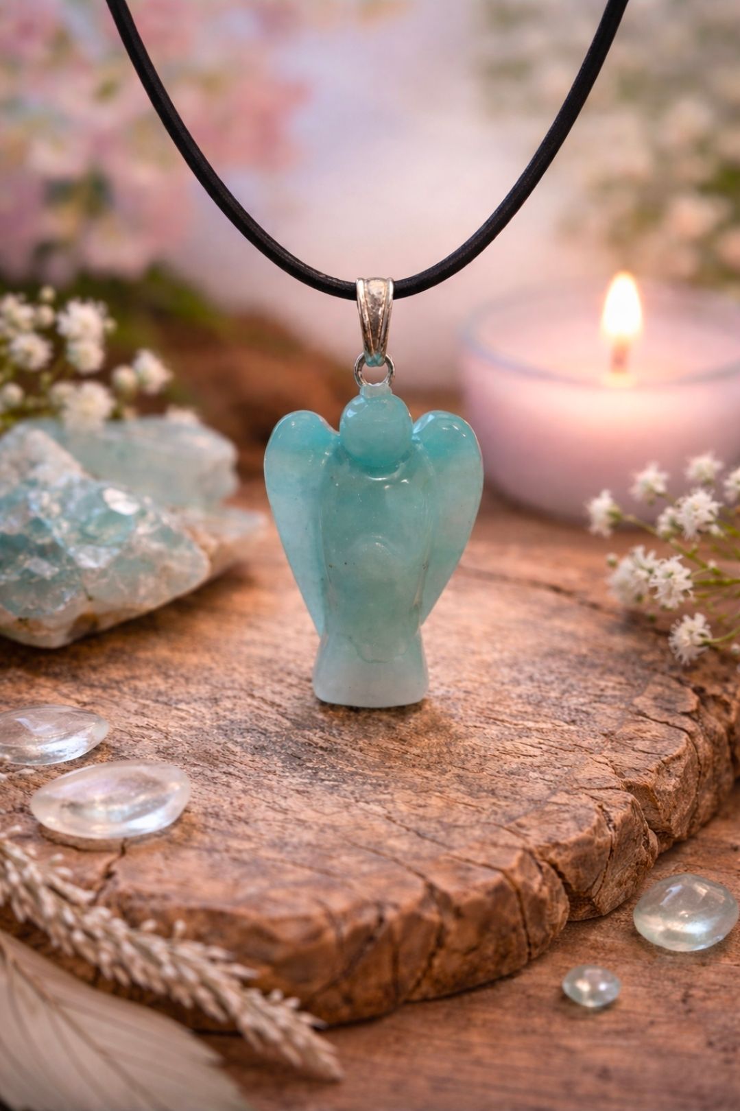 Amazonite Angel Pendant - 2 cm