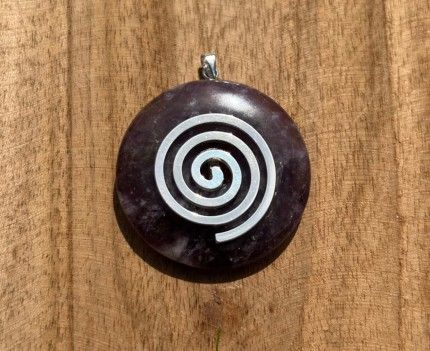 Amethist Donut hanger - Spiraal / 4 cm