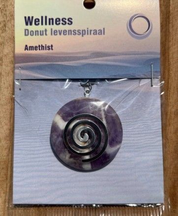 Amethist Donut hanger - Spiraal / 4 cm