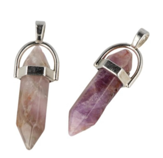 Amethist Dubbeleinder - Hanger / 3,8 cm