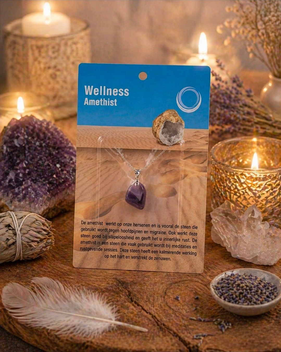 Amethyst Health Pendant   Necklace