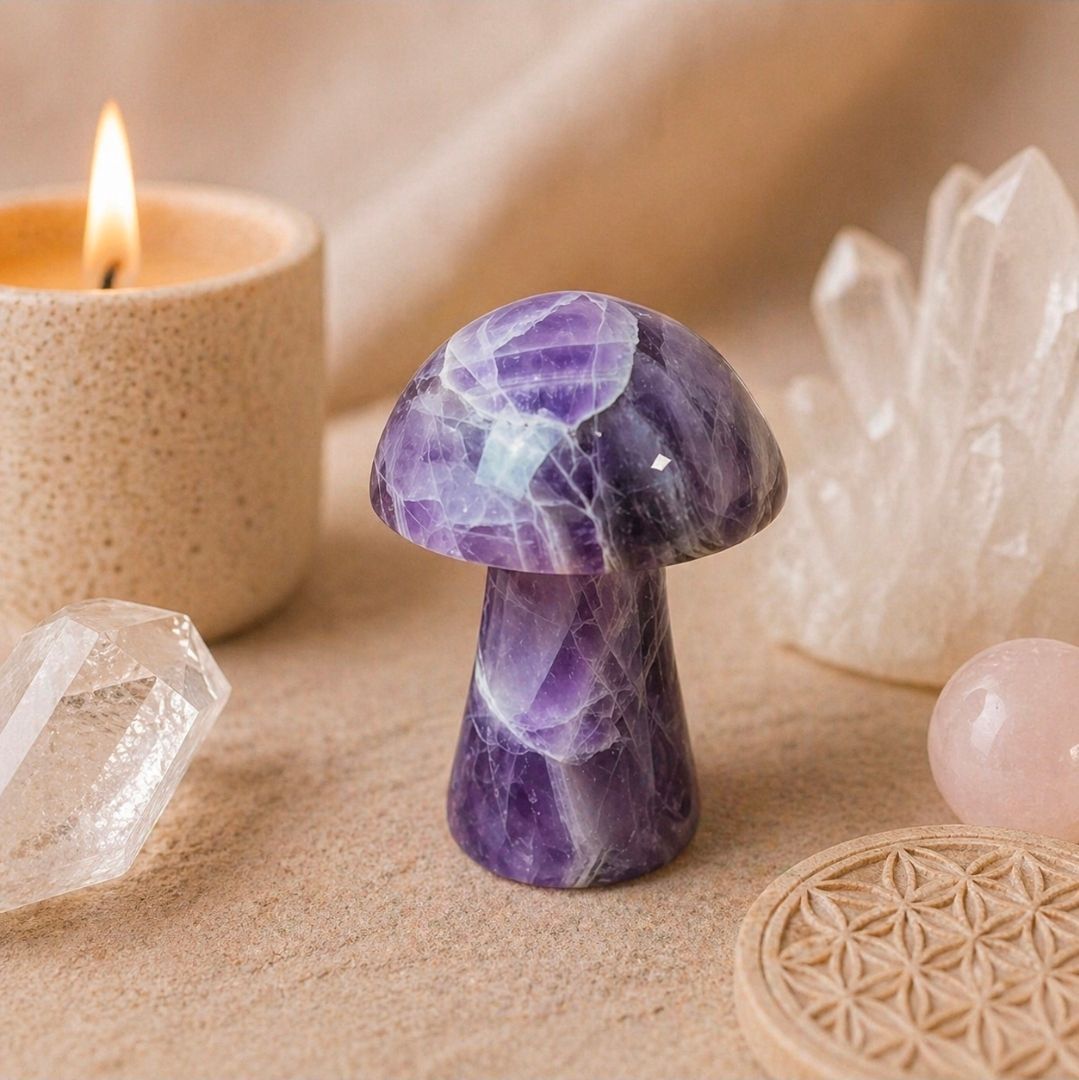 Amethyst Massage Mushroom - 5 cm