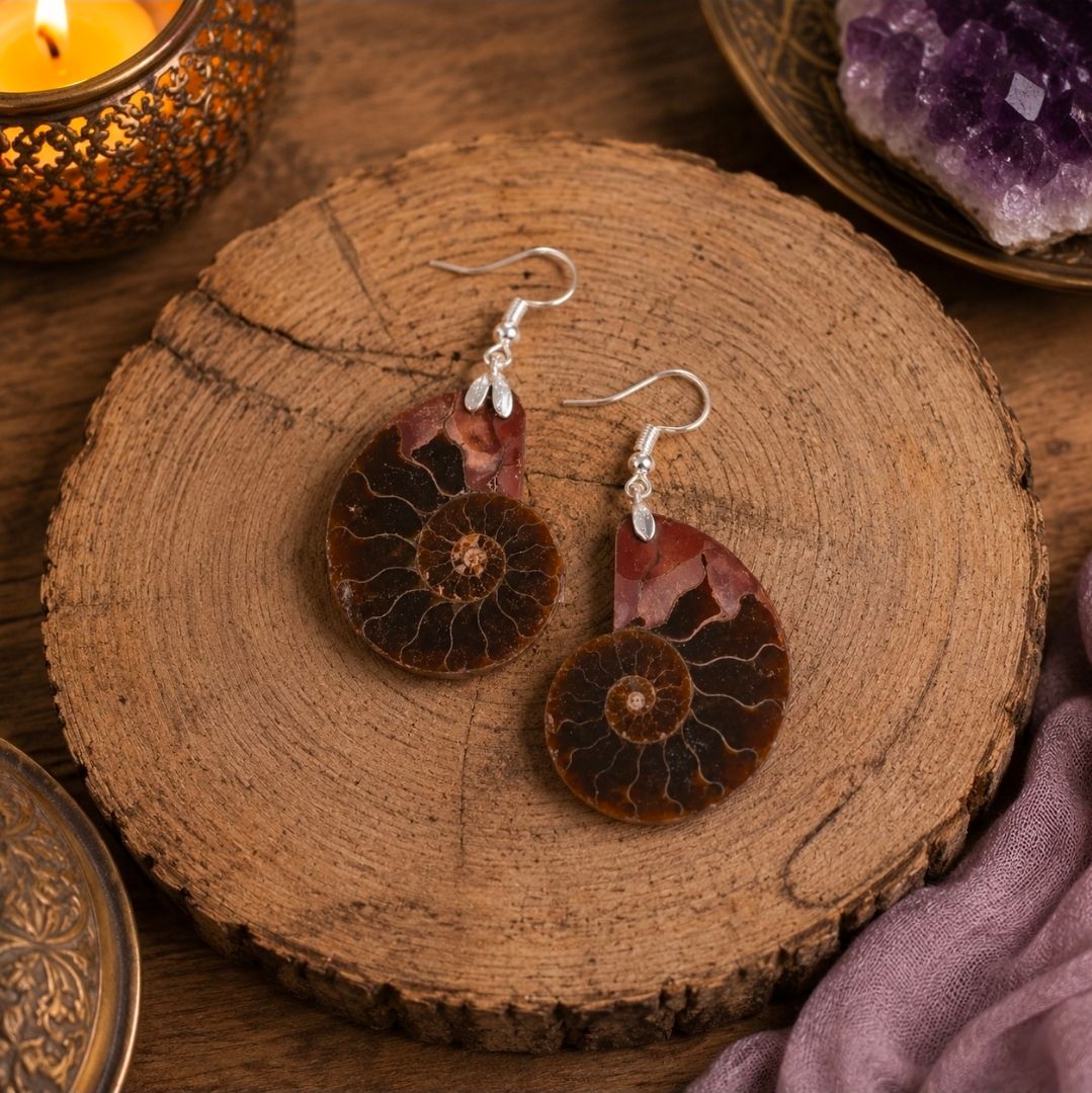 Ammonite Earrings - 3 cm