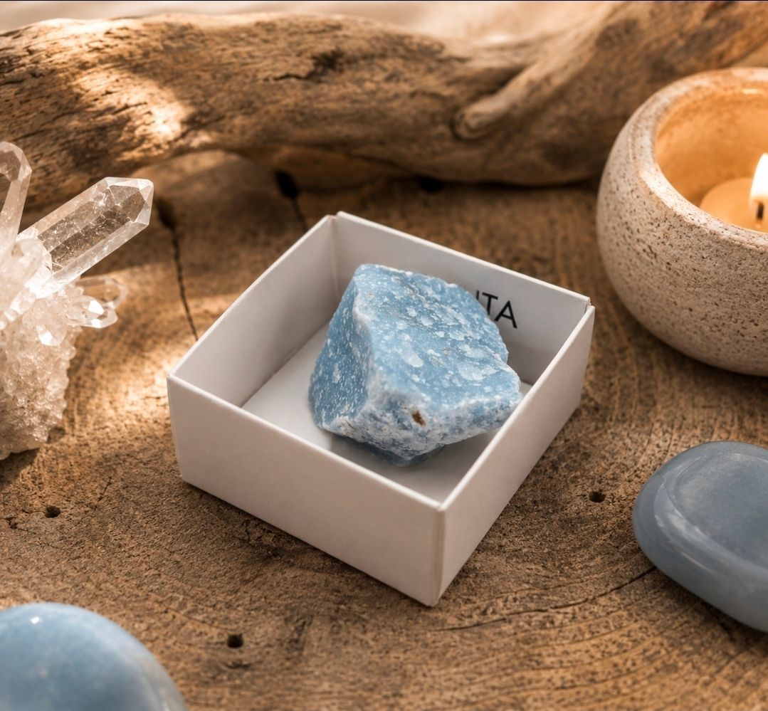 Angelite Gemstone in a Box
