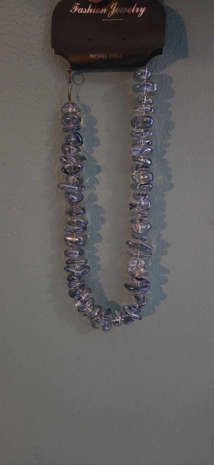 Prachtige Aqua Aura Ketting - Bewerkt met vloeibaar goud